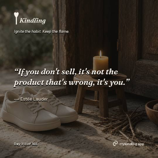 Estée Lauder — Kindling. “If you don't sell, it's not the product that's wrong, it's you.”